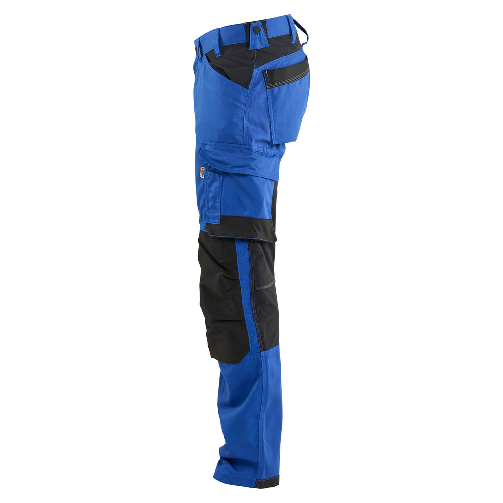 Blaklader 17511832 Craftsman Trousers With Stretch Cornflower Blue Black Left