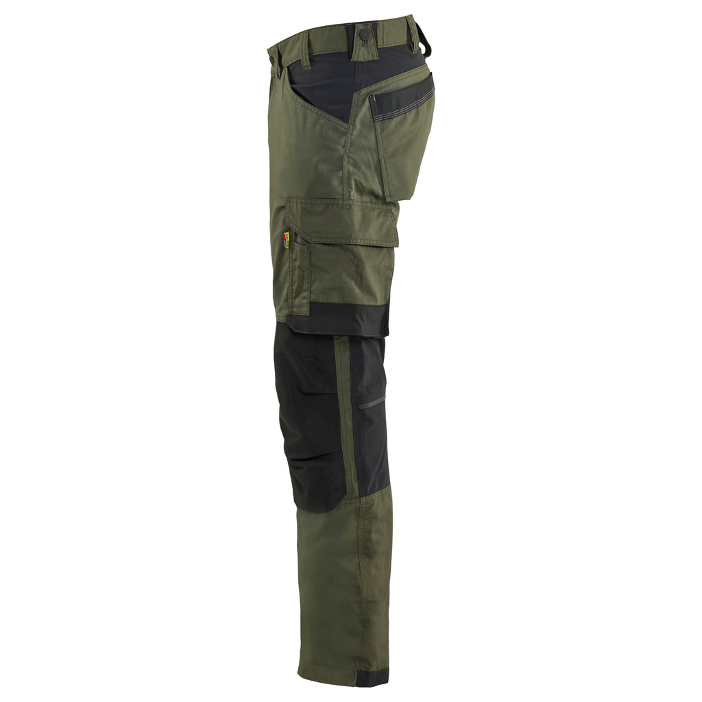 Blaklader 17511832 Craftsman Trousers With Stretch Forest Night Black Left