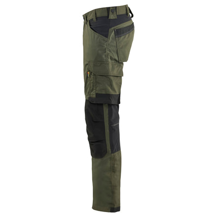 Blaklader 17511832 Craftsman Trousers With Stretch Forest Night Black Left
