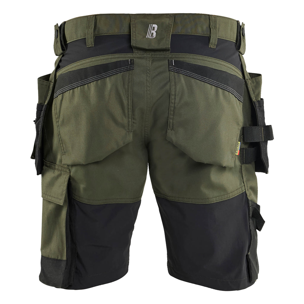 Blaklader 1752 Craftsman Shorts Stretch Forest Night Black Back