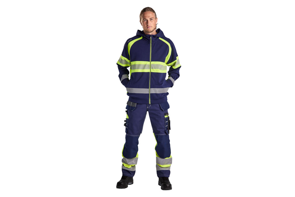 Blaklader 1794 Black/Hi-Vis Yellow Trousers With Stretch With Holster Pockets