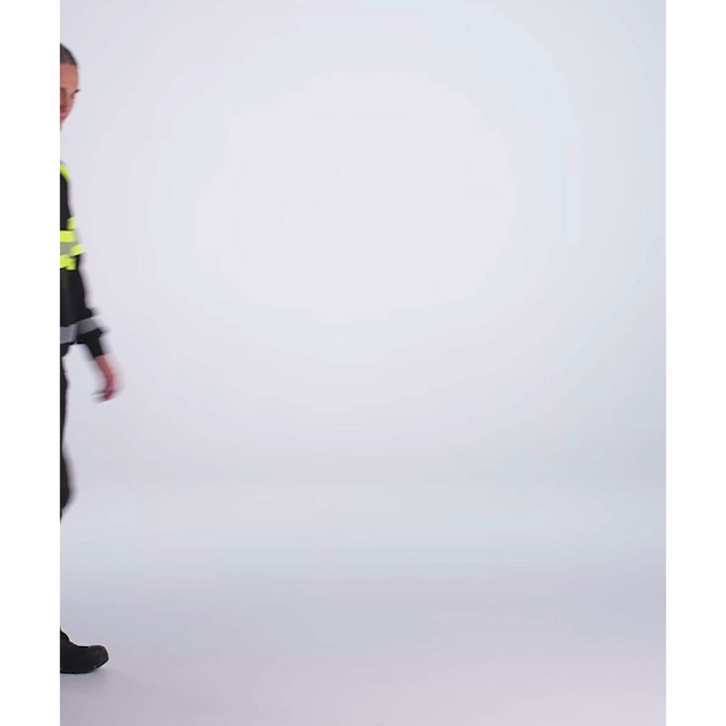 Blaklader 1794 Hi Vis Trousers With Stretch Black Hi Vis Yellow Feature Video