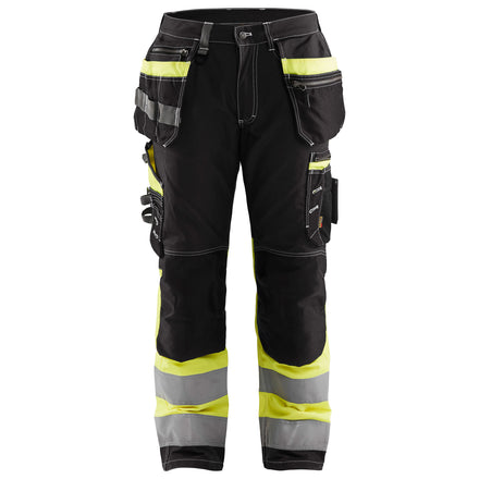 Blaklader 1794 Hi Vis Trousers With Stretch Black Hi Vis Yellow Main