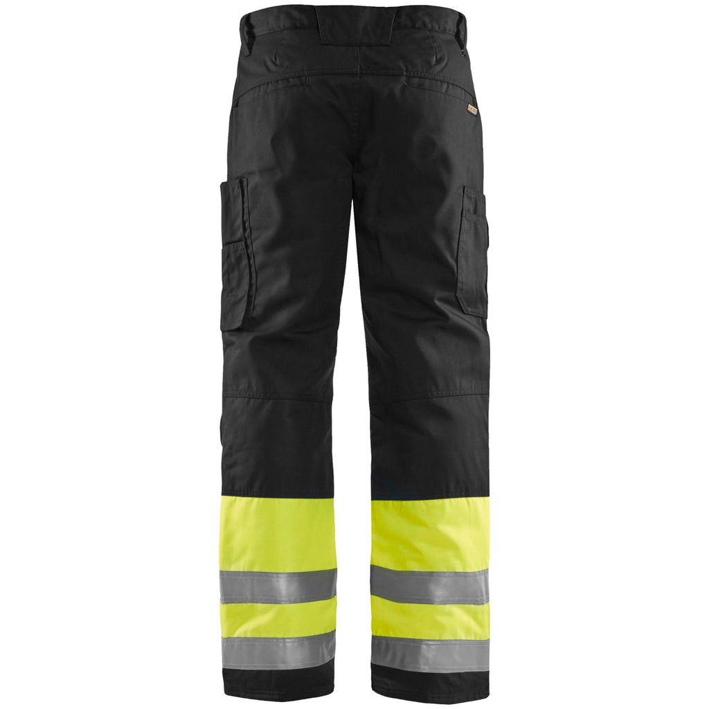 Blaklader 1862 Hi Vis Winter Trousers Hi Vis Yellow Black Back