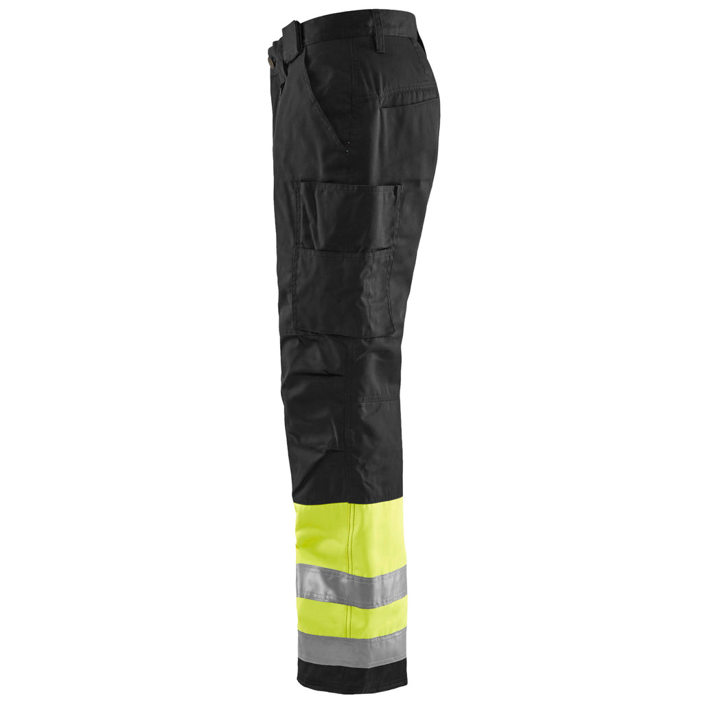 Blaklader 1862 Hi Vis Winter Trousers Hi Vis Yellow Black Left