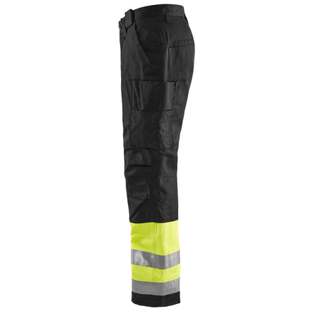 Blaklader 1862 Hi Vis Winter Trousers Hi Vis Yellow Black Left