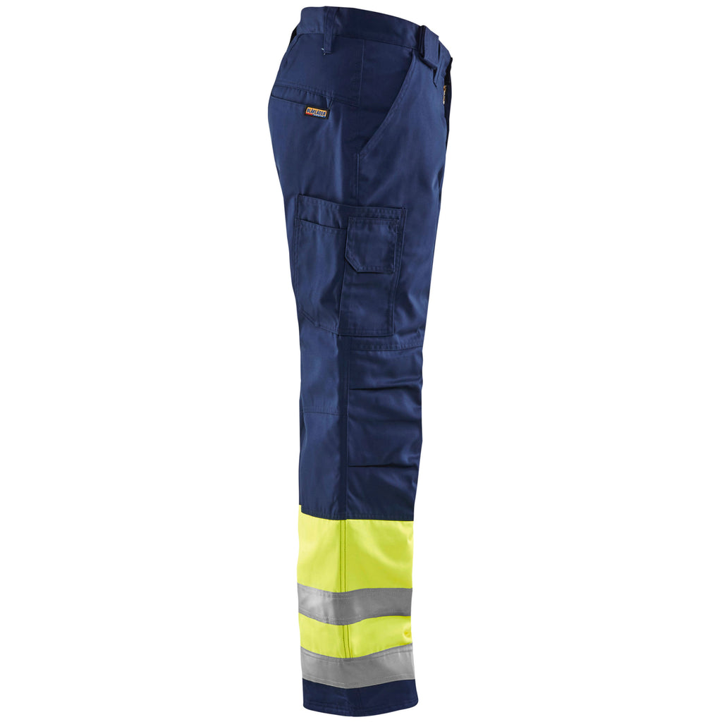 Blaklader 1862 Hi Vis Winter Trousers Hi Vis Yellow Navy Blue Right