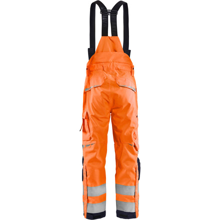 Blaklader 1867 Hi Vis Shell Trousers Hi Vis Orange Navy Blue Back