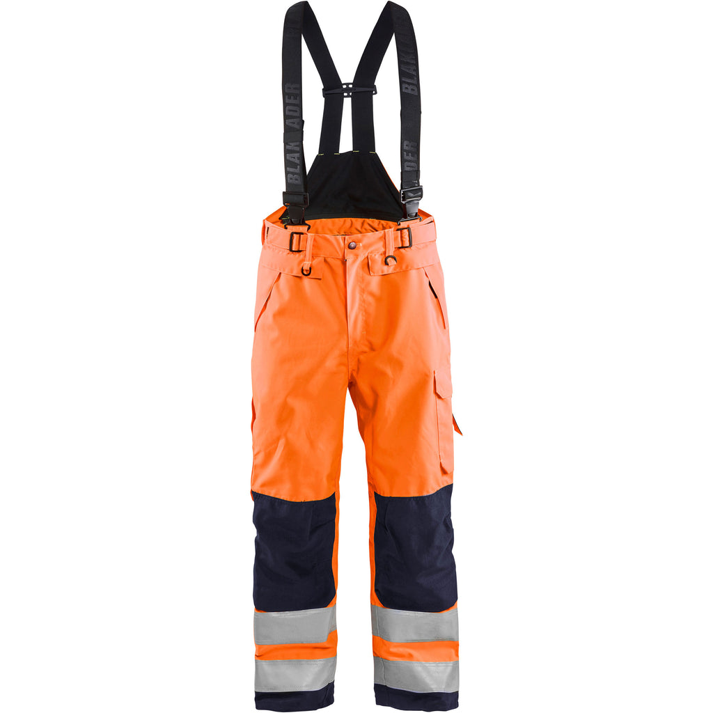 Blaklader 1867 Hi Vis Shell Trousers Hi Vis Orange Navy Blue Main