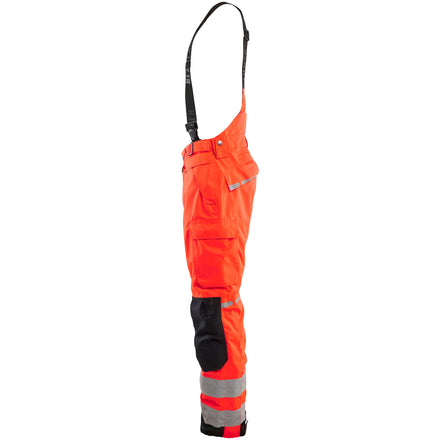 Blaklader 1867 Hi Vis Shell Trousers Hi Vis Red Black Left