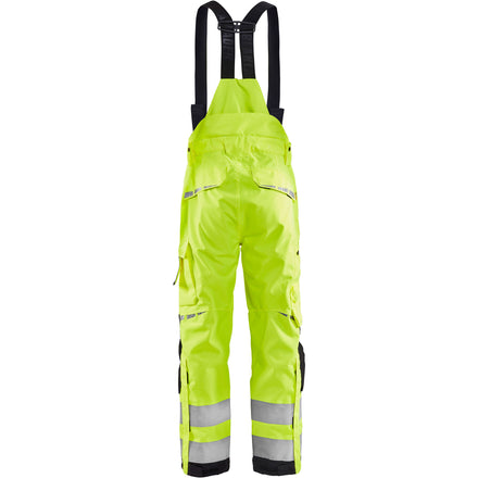 Blaklader 1867 Hi Vis Shell Trousers Hi Vis Yellow Black Back