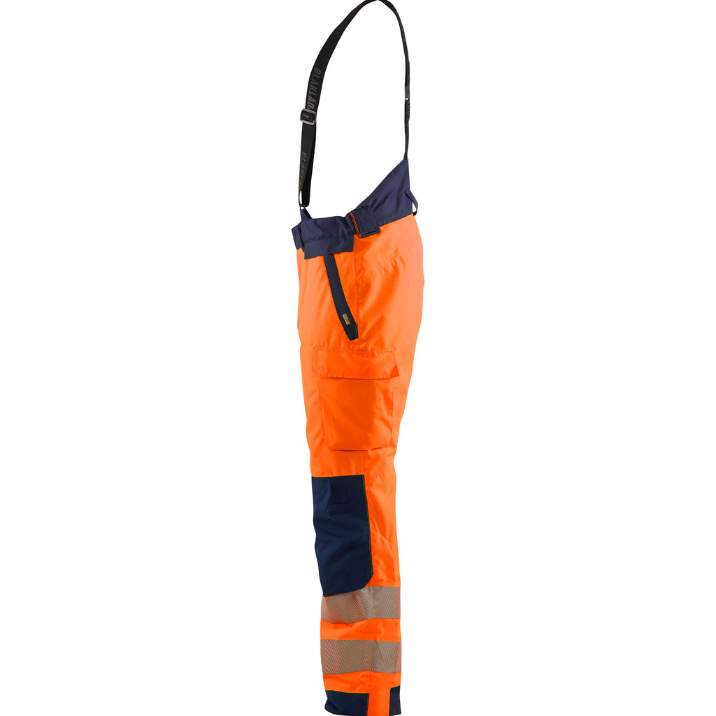 Blaklader 1875 Hi Vis Winter Trousers Hi Vis Orange Navy Blue Left