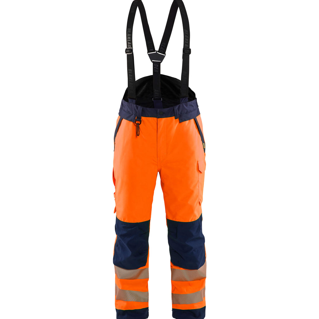 Blaklader 1875 Hi Vis Winter Trousers Hi Vis Orange Navy Blue Main