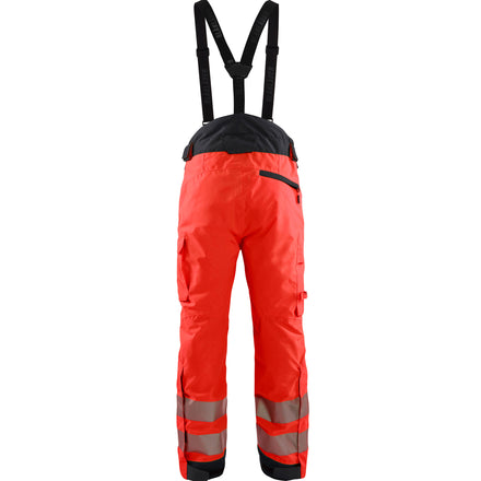 Blaklader 1875 Hi Vis Winter Trousers Hi Vis Red Black Back