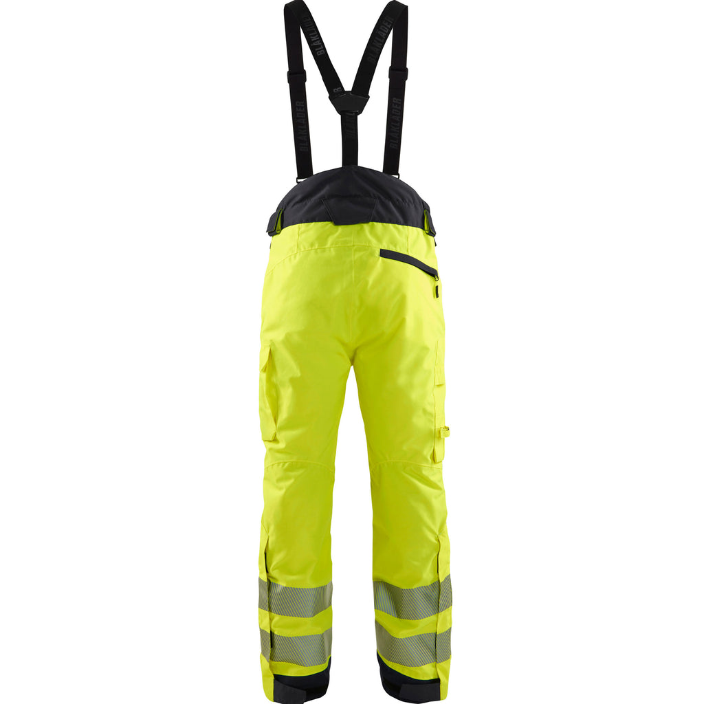 Blaklader 1875 Hi Vis Winter Trousers Hi Vis Yellow Black Back