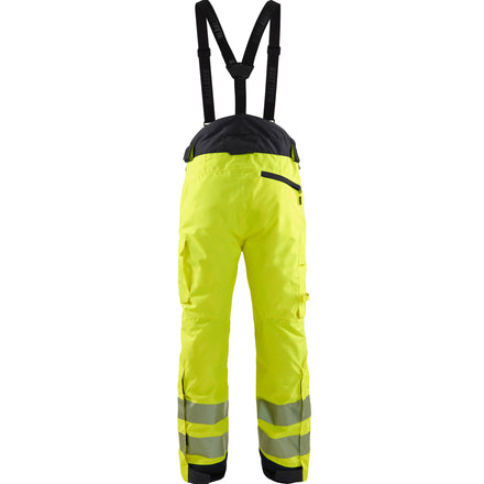 Blaklader 1875 Hi Vis Winter Trousers Hi Vis Yellow Black Back