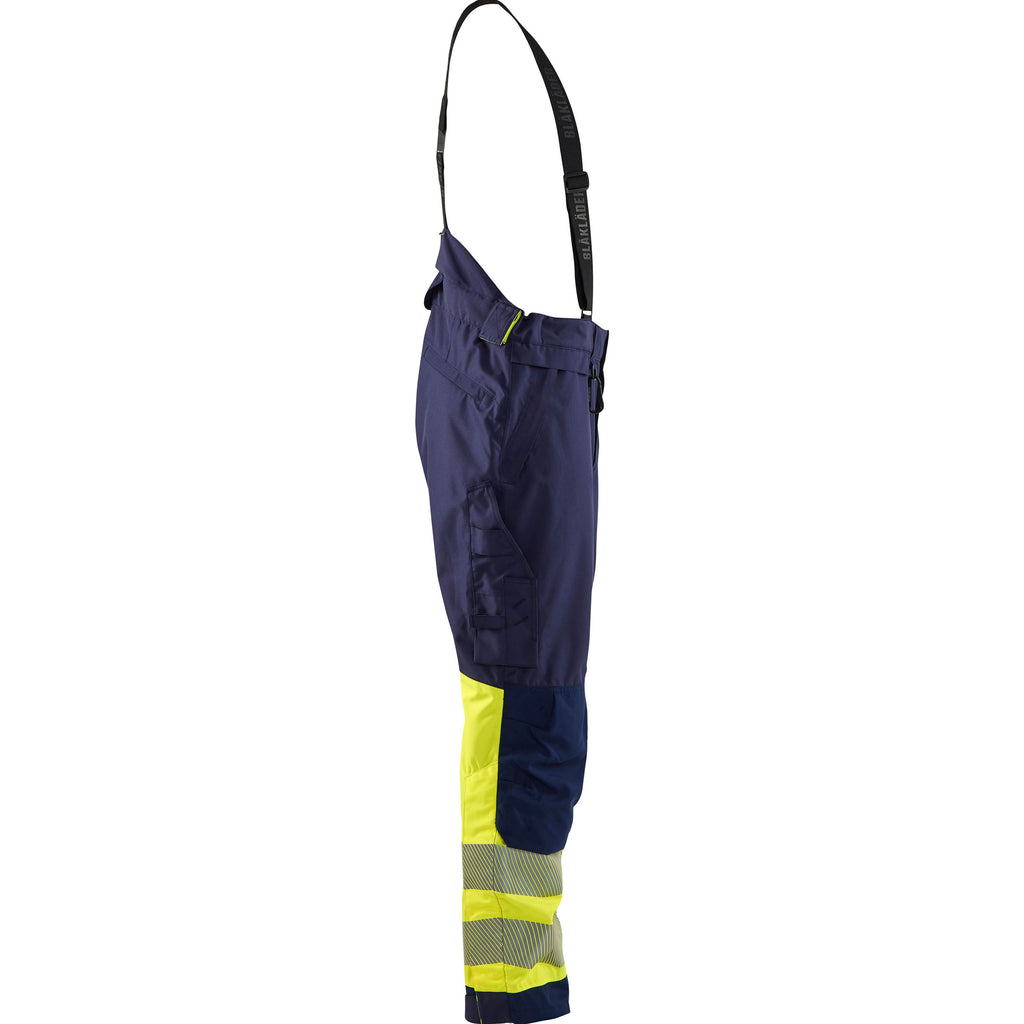 Blaklader 1877 Hi Vis Shell Trousers Navy Blue Hi Vis Yellow Right