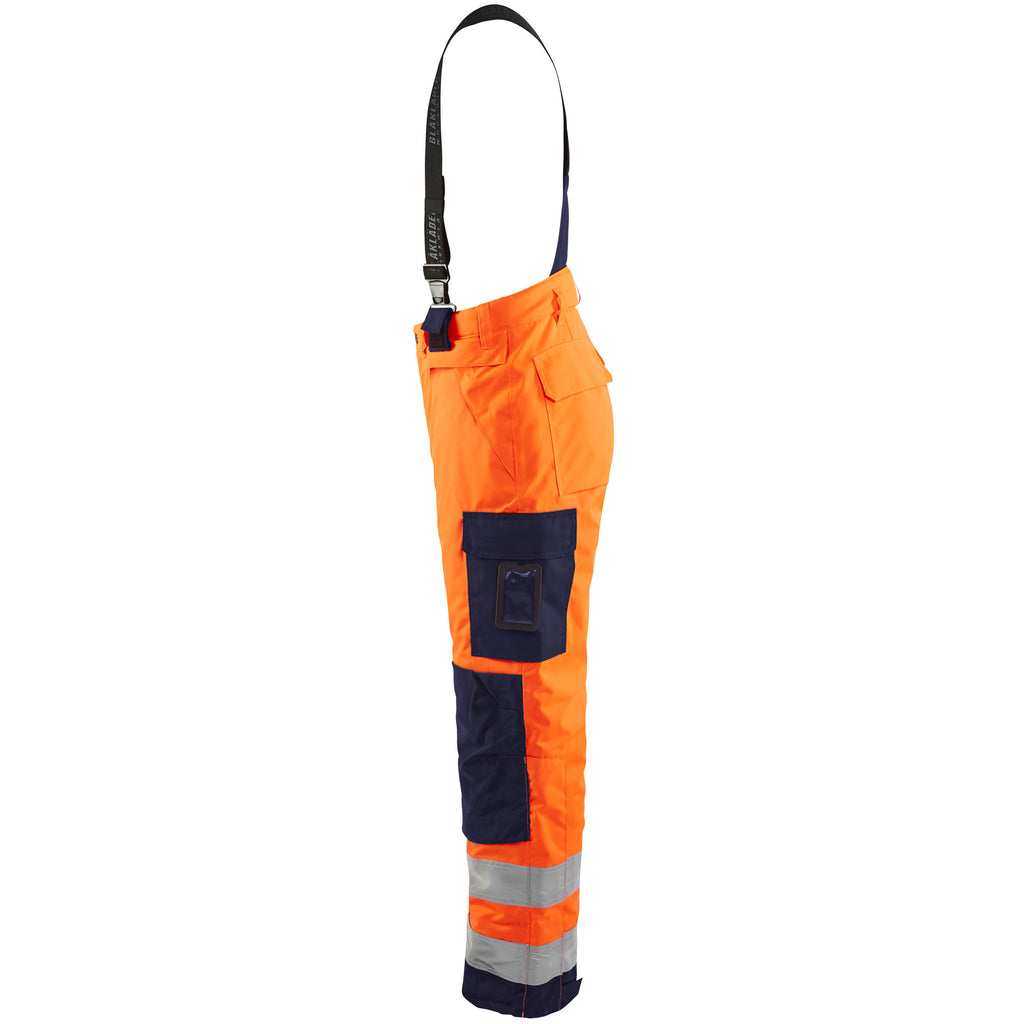 Blaklader 1885 Hi Vis Winter Trousers Hi Vis Orange Navy Blue Left