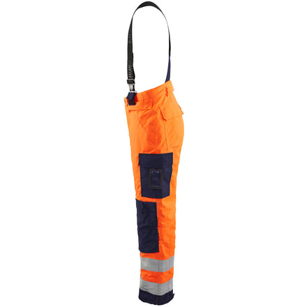 Blaklader 1885 Hi Vis Winter Trousers Hi Vis Orange Navy Blue Left