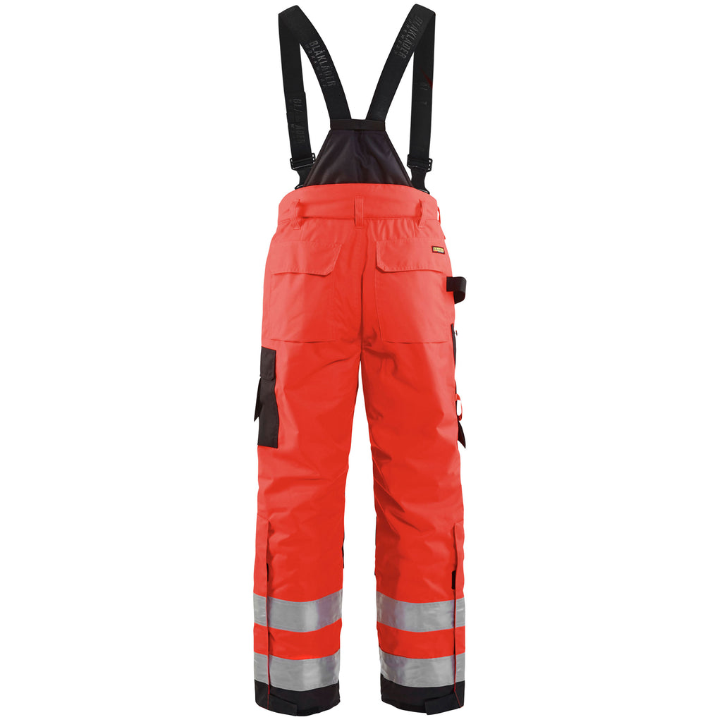 Blaklader 1885 Hi Vis Winter Trousers Hi Vis Red Black Back