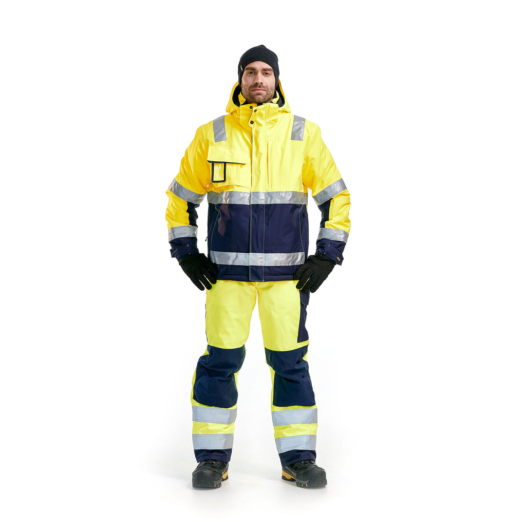 Blaklader 1885 Hi-Vis Yellow/Navy Blue Winter Trousers