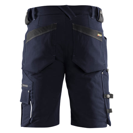 Blaklader 1987 Craftsman Shorts In 4 Way Stretch X1900 Dark Navy Black Back
