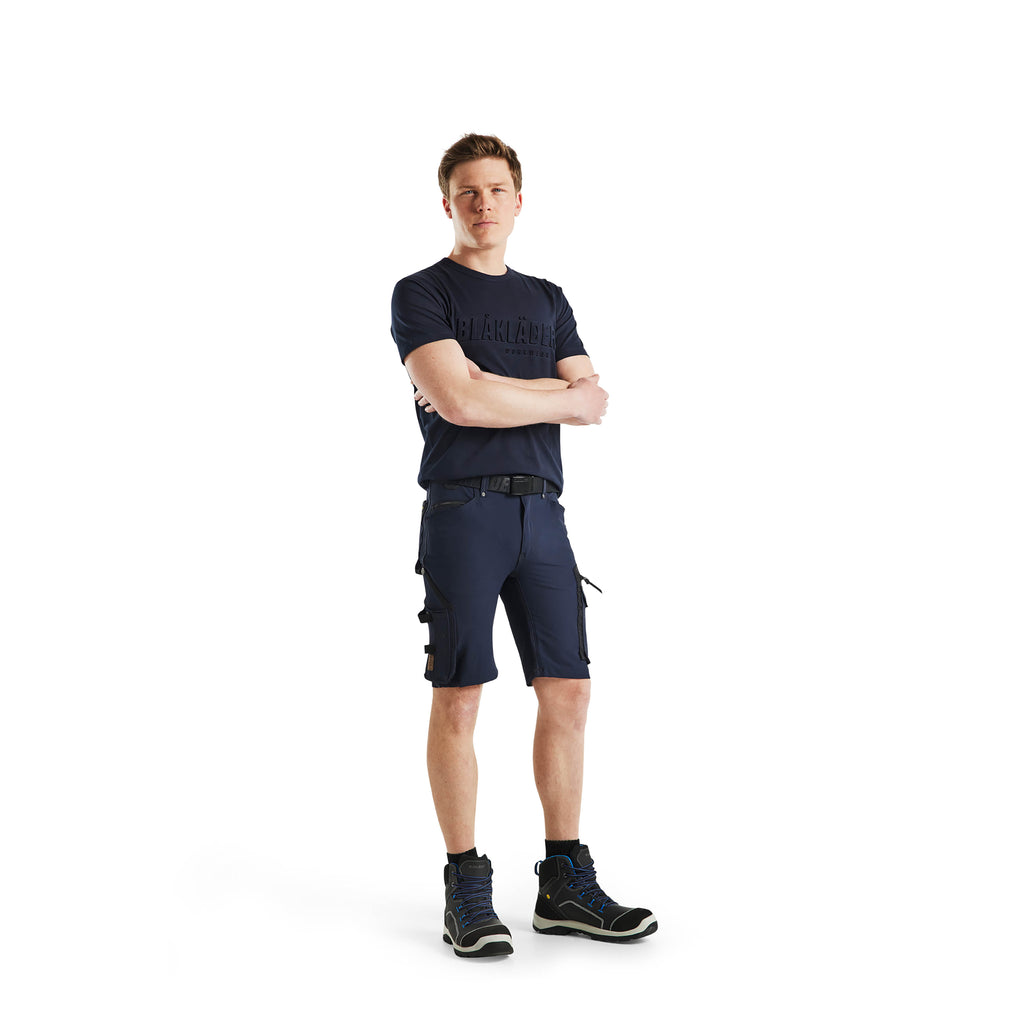 Blaklader 1987 Craftsman Shorts In 4 Way Stretch X1900 Dark Navy Black Model
