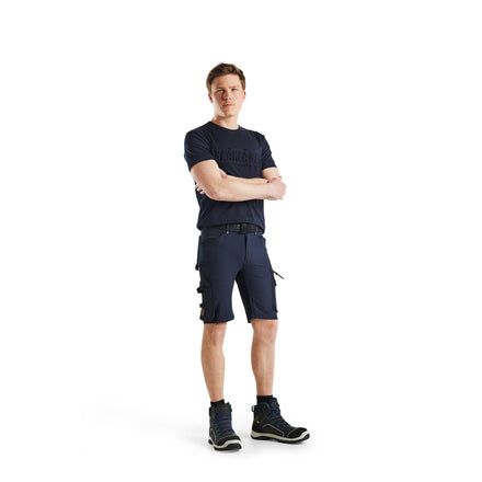 Blaklader 1987 Craftsman Shorts In 4 Way Stretch X1900 Dark Navy Black Model