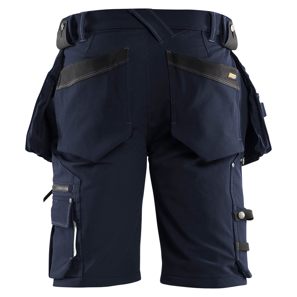 Blaklader 1988 Craftsman Shorts 4 Way Stretch X1900 Dark Navy Black Back