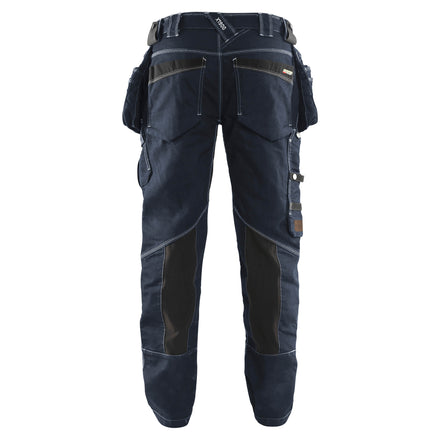 Blaklader 1990 Craftsman Trousers Stretch X1900 Navy Blue Black Back