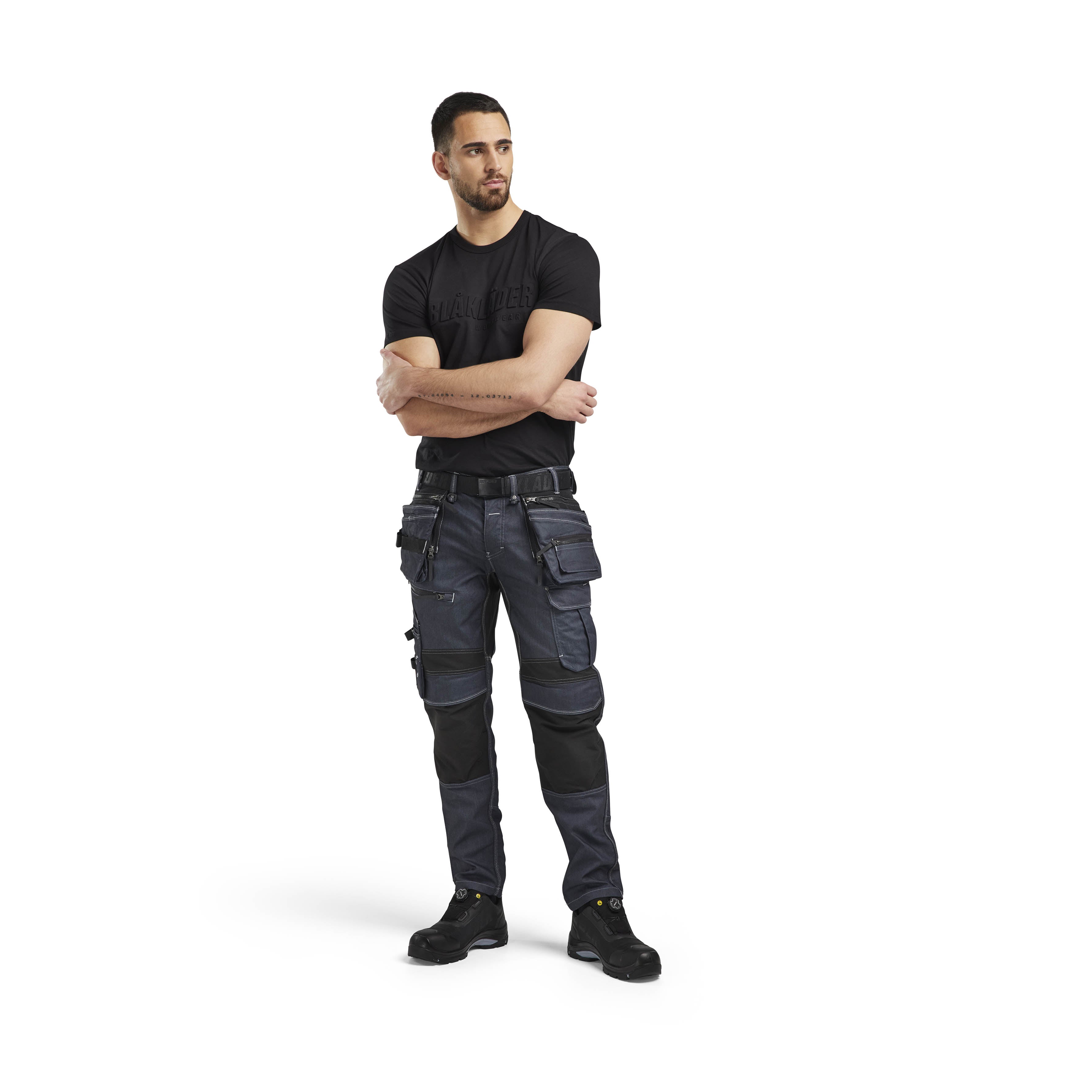 Blaklader 1990 Navy Blue/Black Craftsman Trousers Stretch X1900
