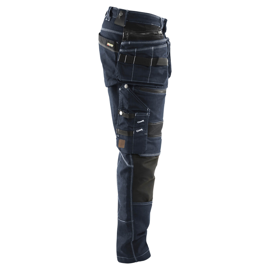 Blaklader 1990 Craftsman Trousers Stretch X1900 Navy Blue Black Right