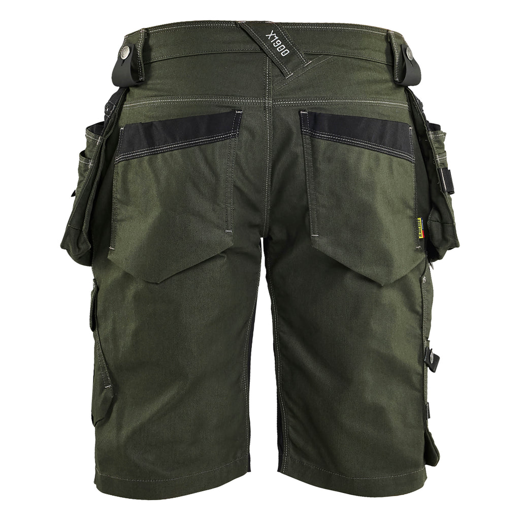 Blaklader 1992 Craftsman Shorts Stretch X1900 Forest Night Black Back