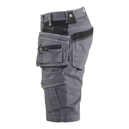Blaklader 1992 Craftsman Shorts Stretch X1900 Mid Grey Black Left