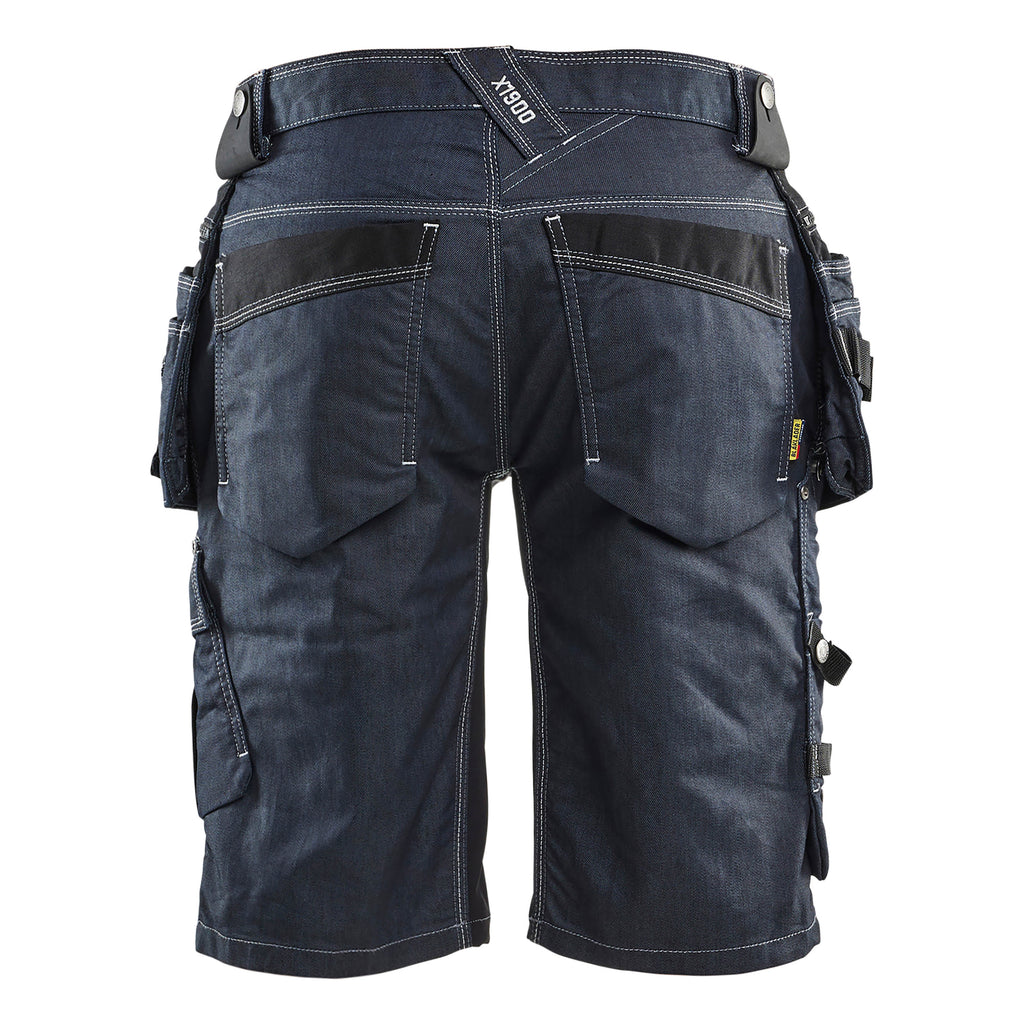 Blaklader 1992 Craftsman Shorts Stretch X1900 Navy Blue Black Back