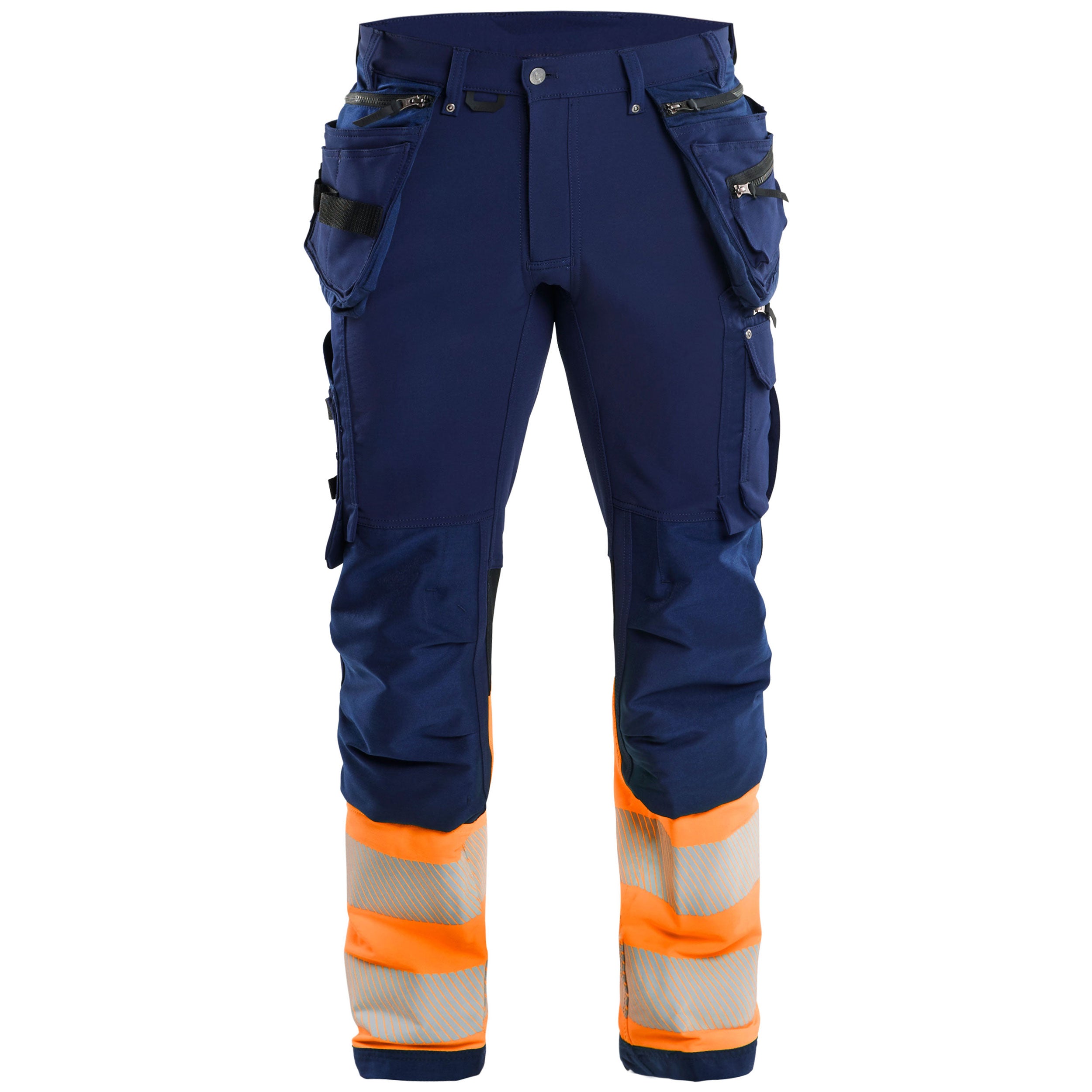 Blaklader 1993 Navy Blue/Hi-Vis Orange Trousers 4-Way-Stretch | Start ...