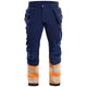 Blaklader 1993 Hi Vis Trousers 4 Way Stretch Navy Blue Hi Vis Orange Main