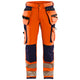 Blaklader 1997 Hi Vis Trousers 4 Way Stretch Hi Vis Orange Navy Blue Main