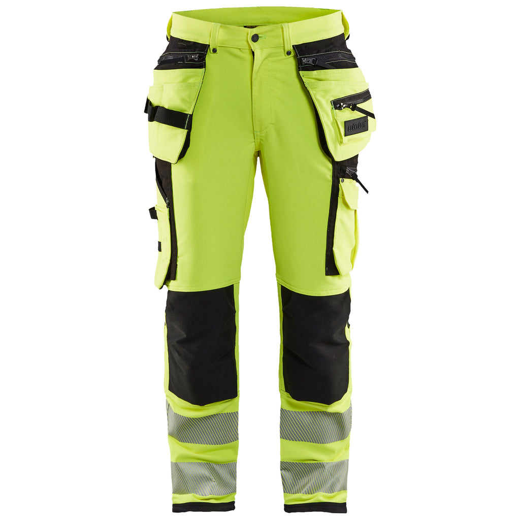 Blaklader 1997 Hi Vis Trousers 4 Way Stretch Hi Vis Yellow Black Main