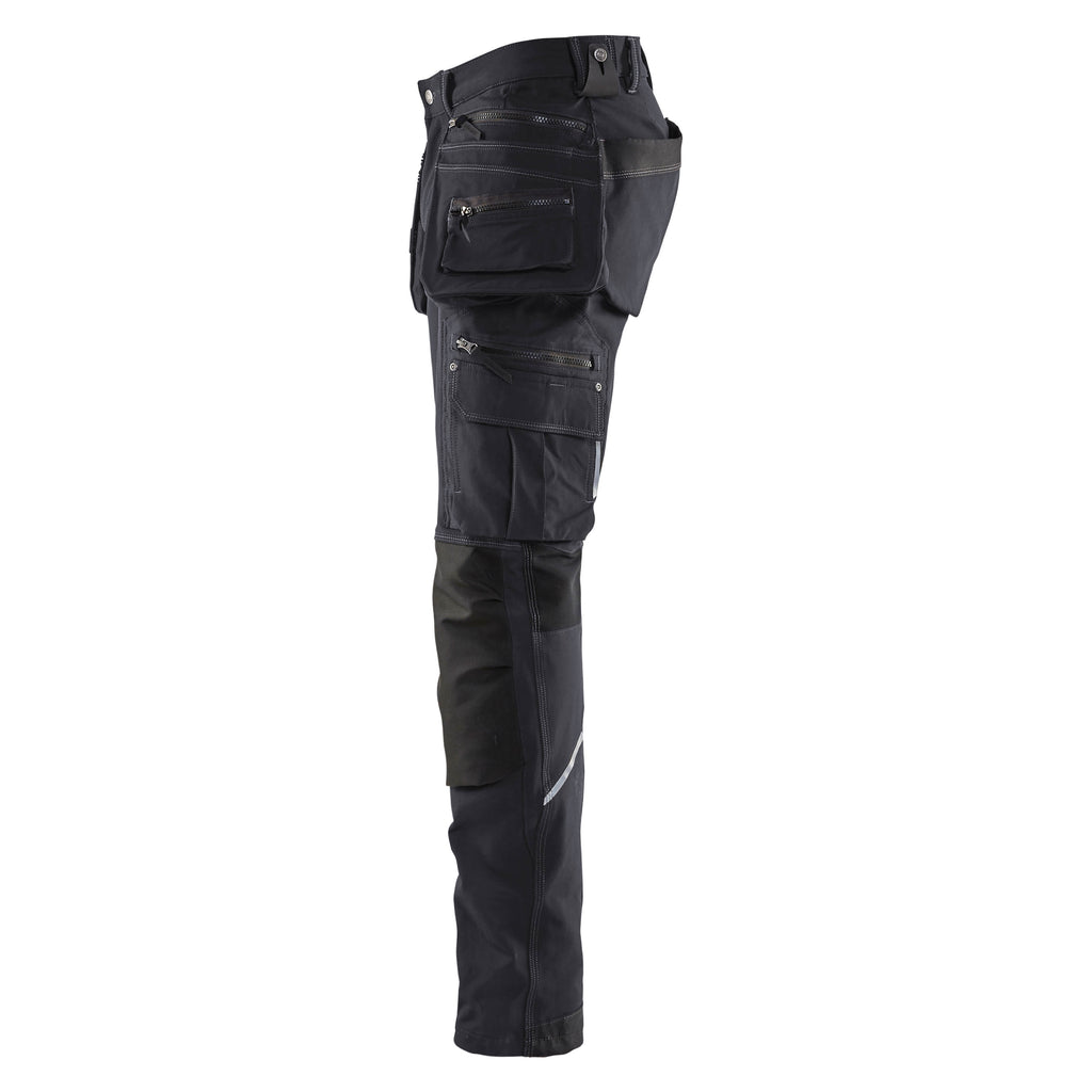 Blaklader 1998 Craftsman Trousers 4 Way Stretch X1900 Black Black Left