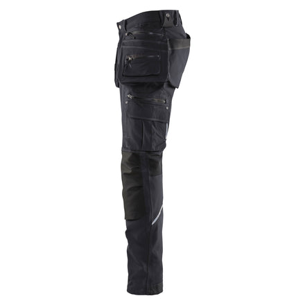 Blaklader 1998 Craftsman Trousers 4 Way Stretch X1900 Black Black Left
