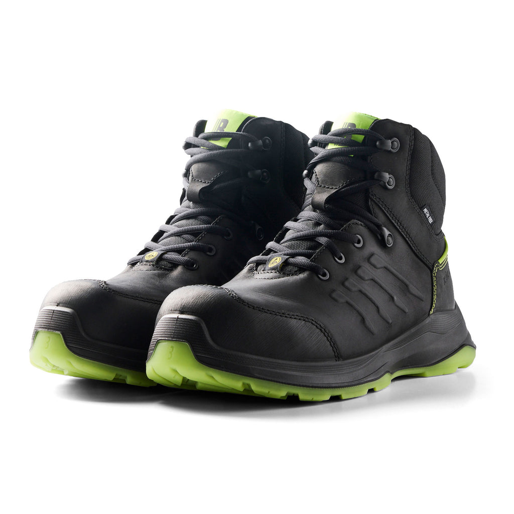 Blaklader 2413 Sprinter Safety Boot S3S Black Lime Green Left