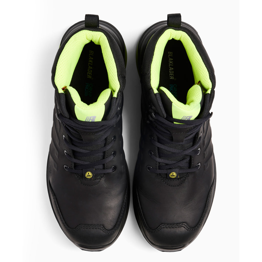 Blaklader 2413 Sprinter Safety Boot S3S Black Lime Green Right