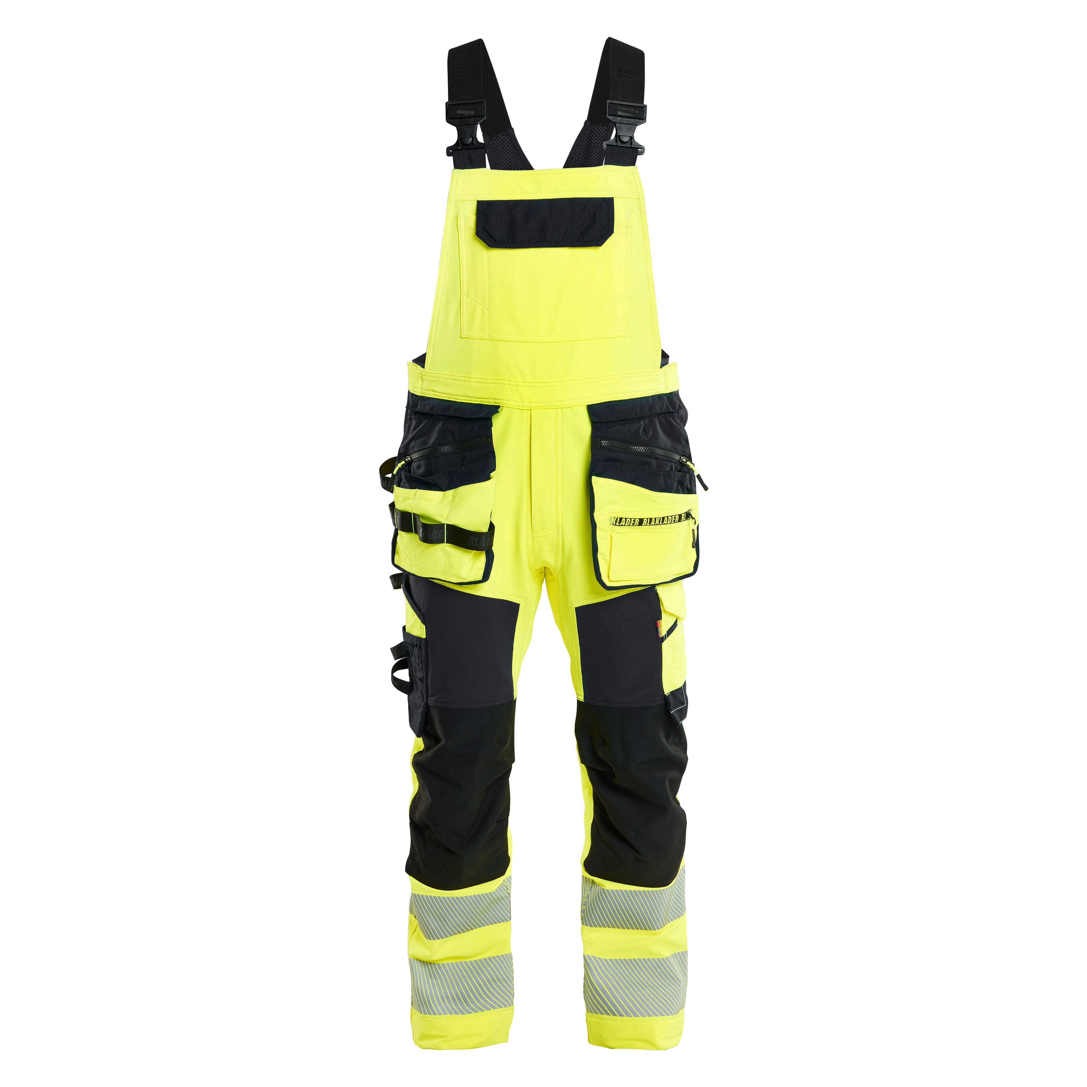 Blaklader 2626 Hi-Vis Yellow/Black Bib Overalls 4-Way Stretch