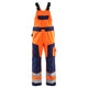 Blaklader 2660 Hi Vis Bib Trousers Hi Vis Orange Navy Blue Main