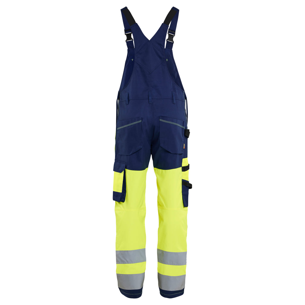 Blaklader 2663 Hi-Vis Yellow/Navy Blue Hi-Vis Bib Trousers