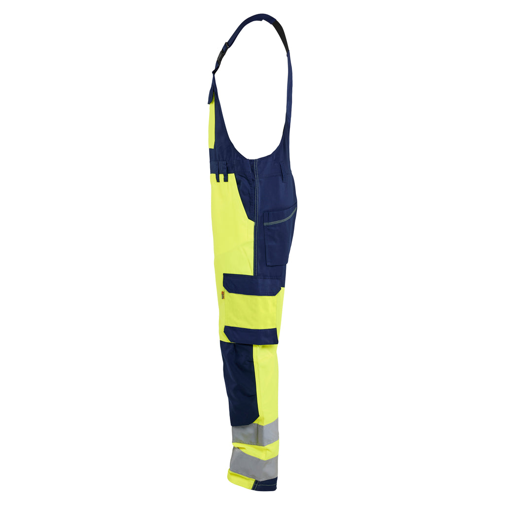 Blaklader 2663 Hi-Vis Yellow/Navy Blue Hi-Vis Bib Trousers