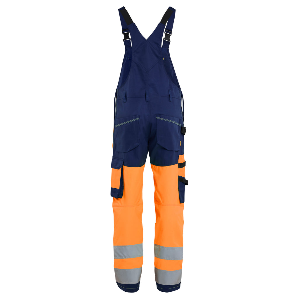 Blaklader 2663 Orange/Navy Blue Hi-Vis Bib Trousers