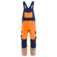 Blaklader 2663 Orange/Navy Blue Hi-Vis Bib Trousers