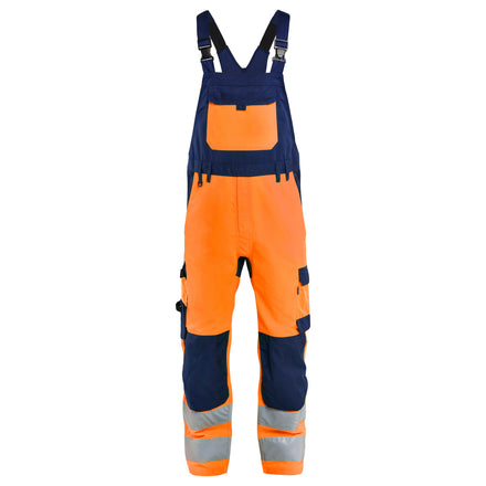 Blaklader 2663 Orange/Navy Blue Hi-Vis Bib Trousers